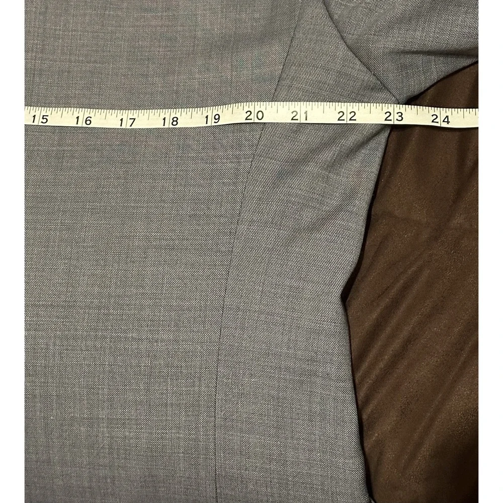 Calvin Klein 44R Slim Fit Heather Grey Suit Jacket Blazer Wool Blend